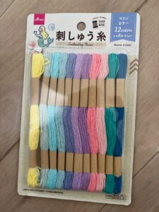 刺しゅう糸 ダイソー 【破格】12色入ってなんと110円！