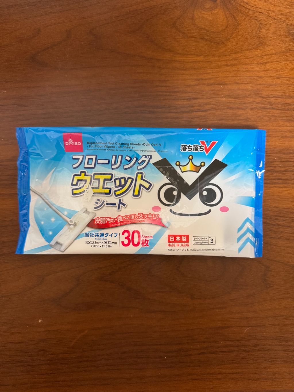 ダイソー 落ち落ちVフローリング取り替えシートウェット フローリングの水拭き掃除に!