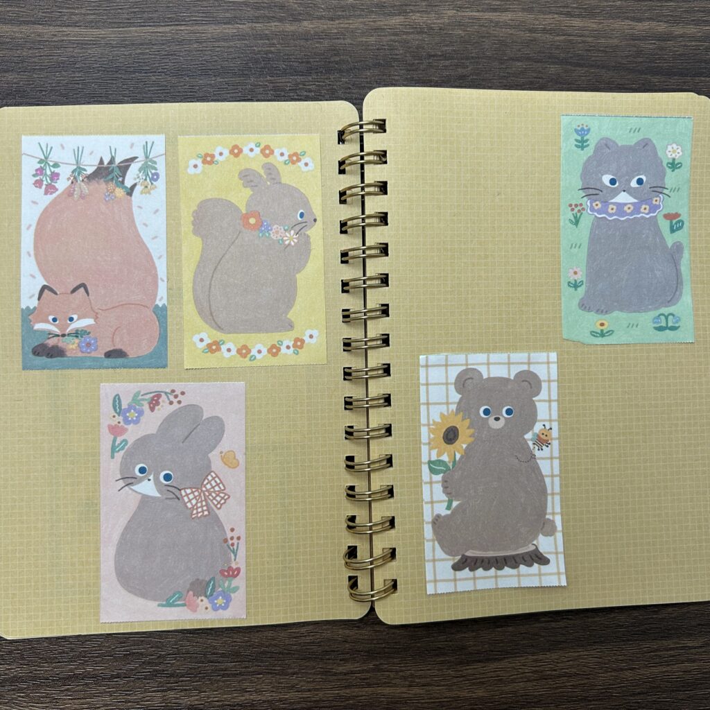 貼ってはがせるロールメモ アニマル セリア レビュー 3枚目