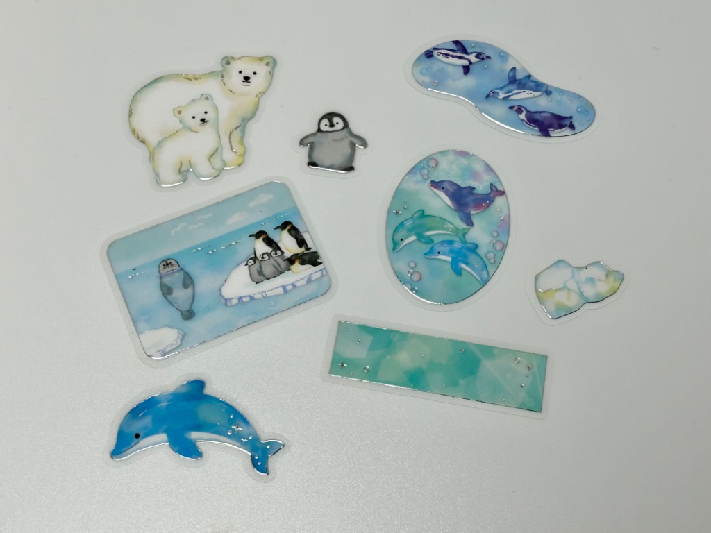 すいさい水族館フレークシール Can Do（キャンドゥ） 茶柱アザラシが可愛い