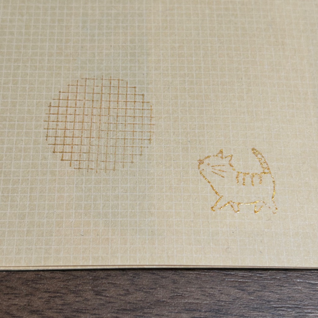 スタンプパッド ゴールドリーフカラー ダイソー 繊細なラメで高見え！
