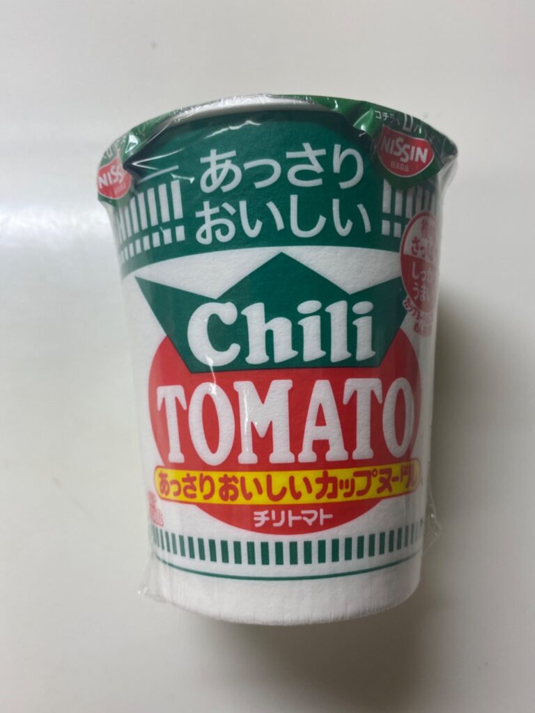 チリトマトあっさりおいしいカップヌードル ダイソー レビュー 1枚目