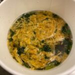 ラーメンスープにかきたま入れたら美味かった ダイソー 醤油ラーメンのスープが米と合う
