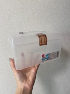 ワイドBOX ダイソー 我が家はネイル収納に利用。