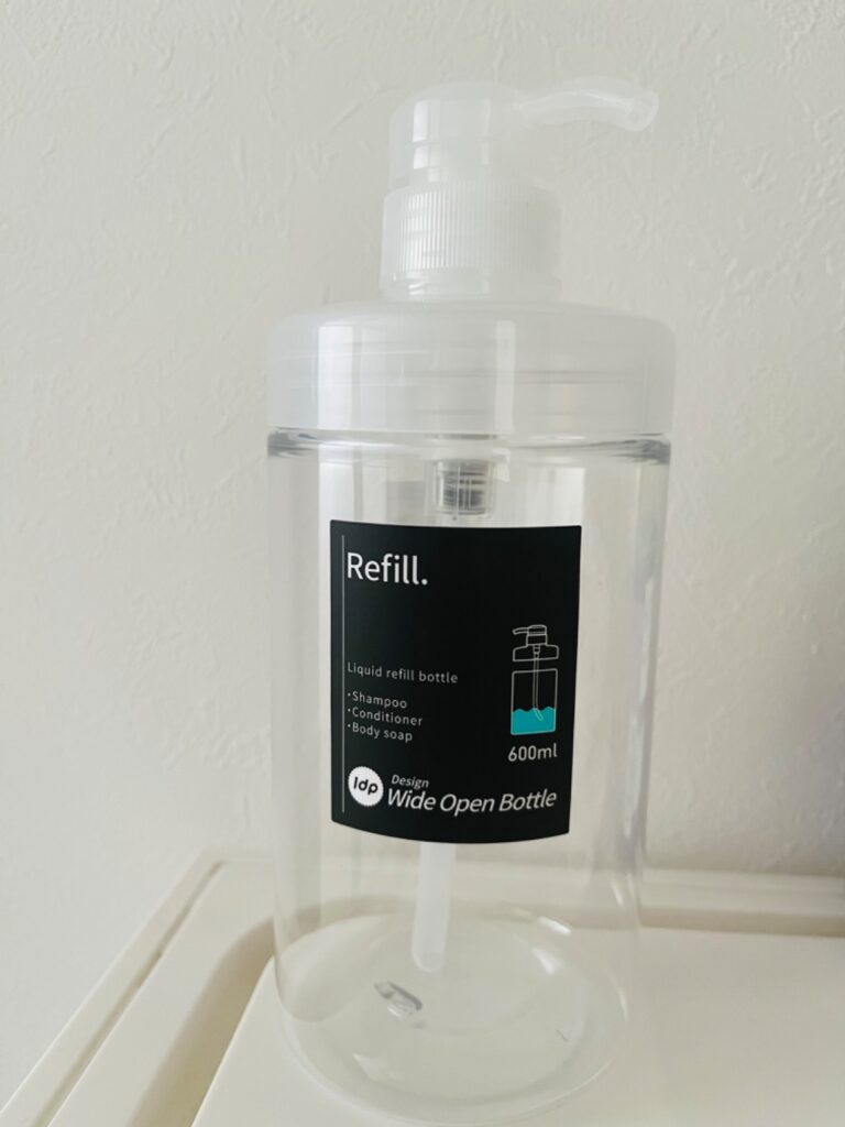 ワイドオープンボトル600ml ダイソー 詰め替えの手間が激減！