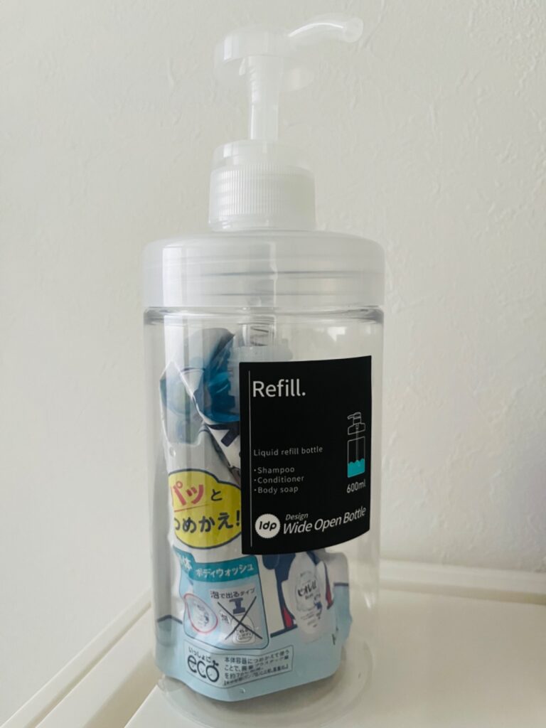 ワイドオープンボトル600ml ダイソー 詰め替えの手間が激減！