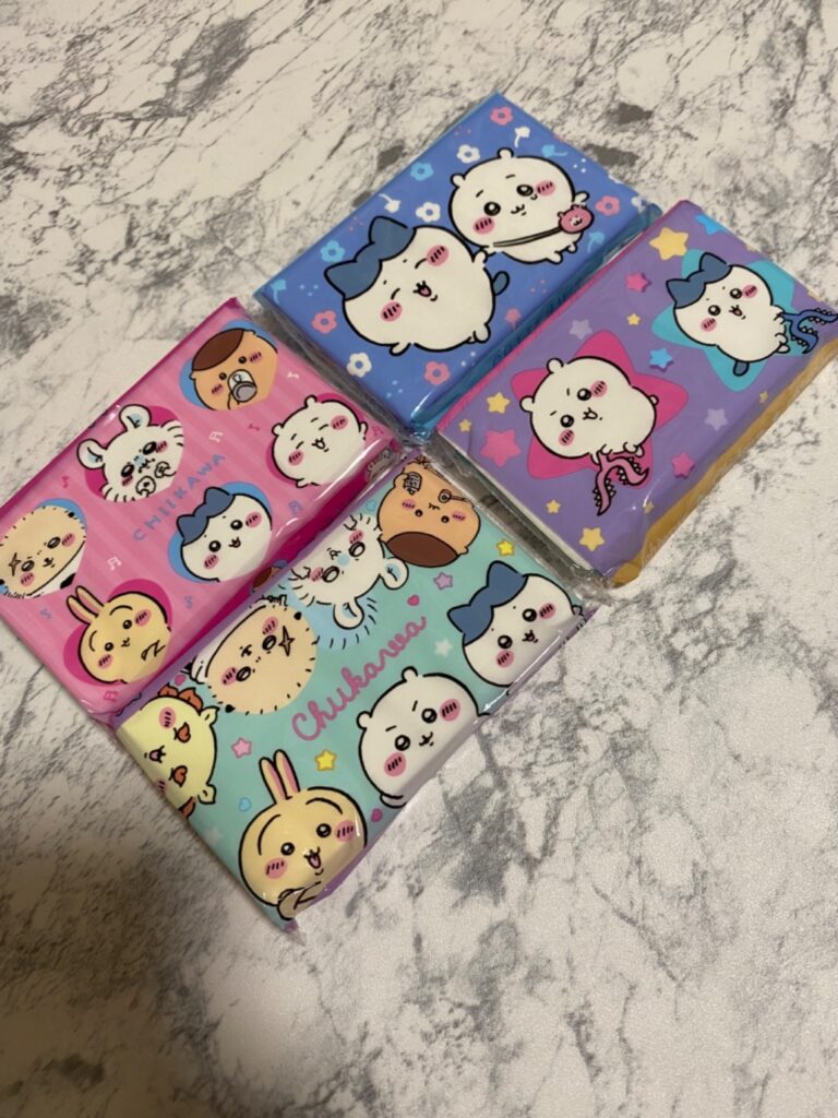 水に流せるティッシュ（ちいかわ） セリア レビュー 2枚目