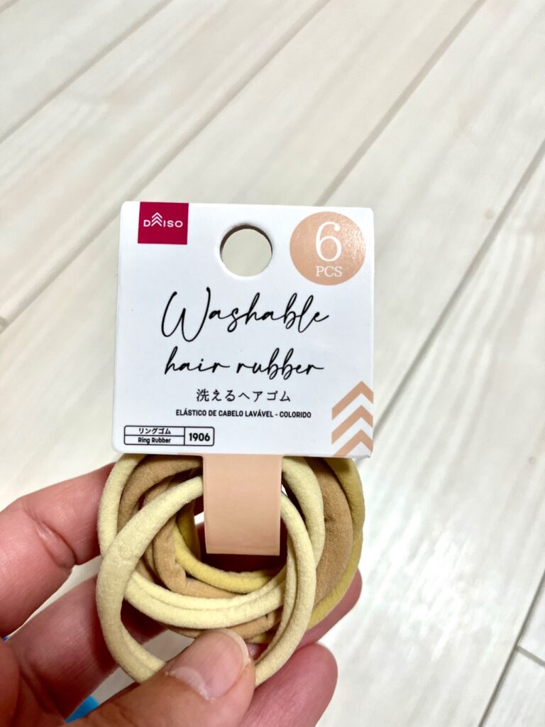 洗えるヘアゴム6pcs ダイソー 髪をまとめる