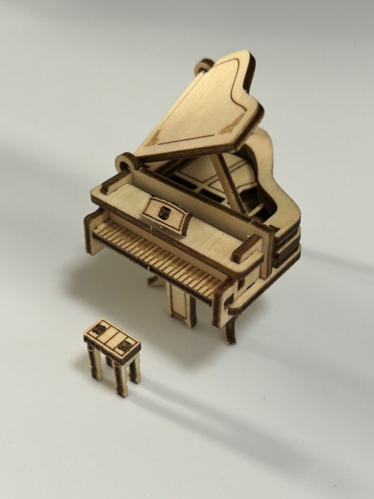 精密ウッドクラフト 楽器 ピアノ セリア 不器用でも作れるのに高クオリティ！