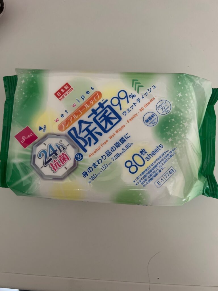 除菌99%ウェットティッシュ ダイソー 机や手拭きに