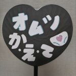 コンサート用デコうちわ（ブラック） ダイソー 好きにデコレーションできるシンプルデザイン。黒地なので文字やデコレーションが目立ちます。