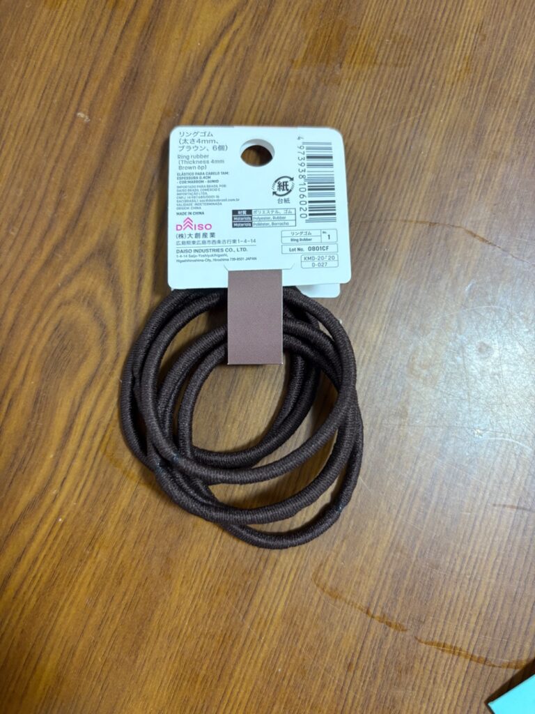 リングゴム(太) ダイソー 髪を結ぶ為に購入