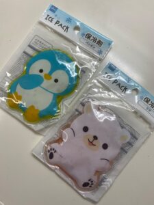 可愛い動物イラストの固くならない保冷剤
