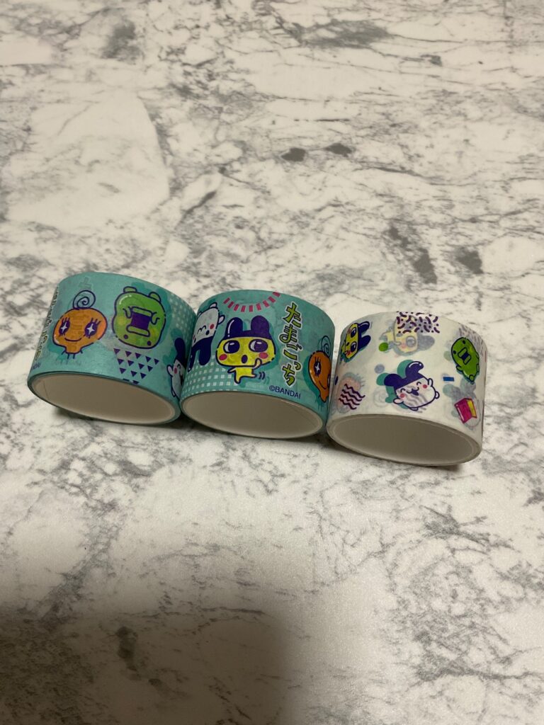 たまごっち　マスキングテープ全4種 ダイソー レビュー 3枚目