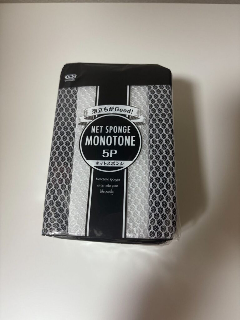ネットスポンジ５Ｐ　モノトーン Can Do（キャンドゥ） 台所用スポンジとして重宝！モノトーンで統一されたキッチンにも！！