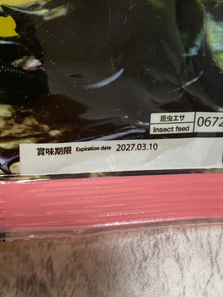 浅型昆虫ゼリー フルーツ味 ダイソー 賞味期限まさかの1年半後