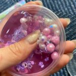 キラキラパール韓国スライム ダイソー いつものスライムとは違った遊び方ができる