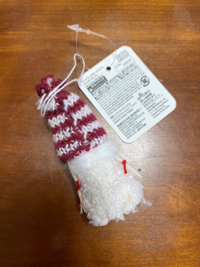 ファブリックオーナメント女の子 ダイソー クリスマスツリーの装飾に