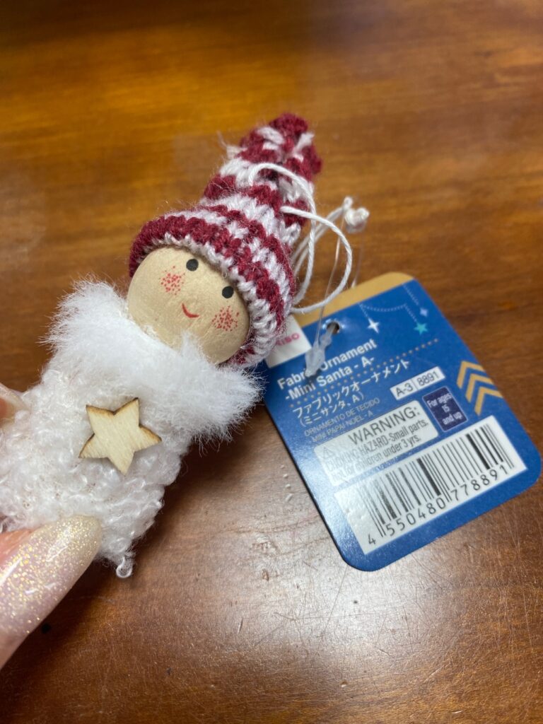 ファブリックオーナメント男の子 ダイソー クリスマスツリーの飾りに
