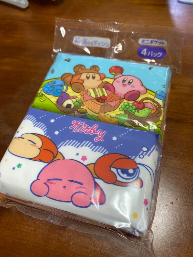 星のカービィ　ポケットティッシュミニ ダイソー イラスト2種類同時に販売？！