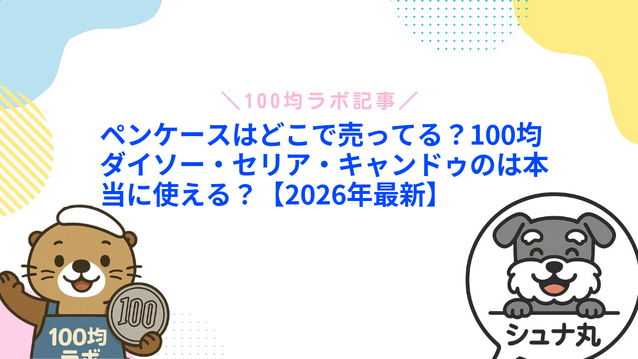 ペンケースはどこで売ってる?100均ダイソー・セリア・キャンドゥのは本当に使える?【2026年最新】1