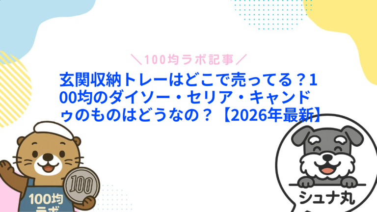 玄関収納トレーはどこで売ってる？100均のダイソー・セリア・キャンドゥのものはどうなの？【2026年最新】