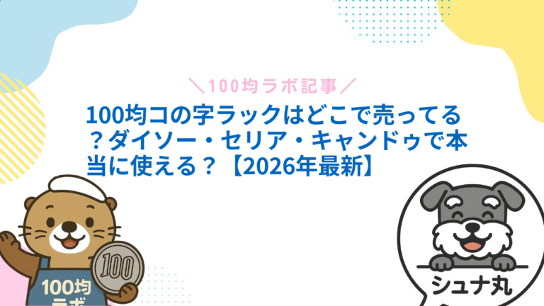 100均コの字ラックはどこで売ってる？ダイソー・セリア・キャンドゥで本当に使える？【2026年最新】