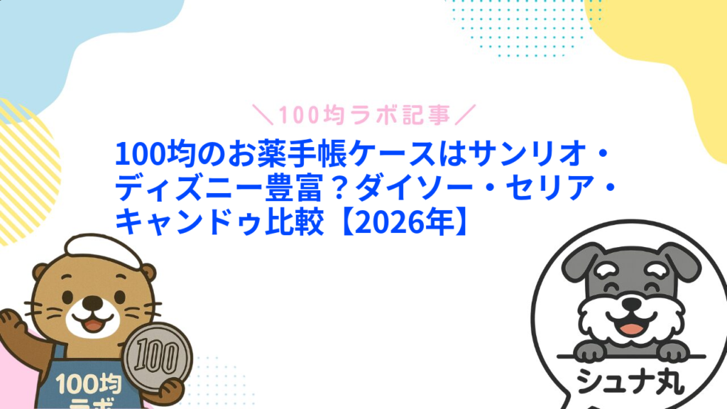 100均のお薬手帳ケースはサンリオ・ディズニー豊富？ダイソー・セリア・キャンドゥ比較【2026年】1