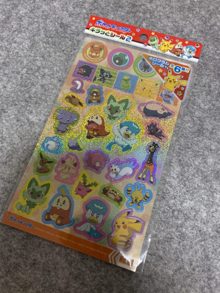ポケモンキラっとシール2 No.1 セリア レジンを重ねてぷっくりシールにDIY！