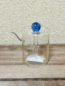 ガラス醤油挿しコラムブルー