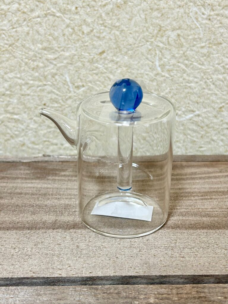 ガラス醤油挿しコラムブルー ナチュラルキッチン 可愛い醤油挿し