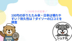 100均の折りたたみ傘・日傘は壊れやすい？耐久性は？ダイソーの口コミを調査