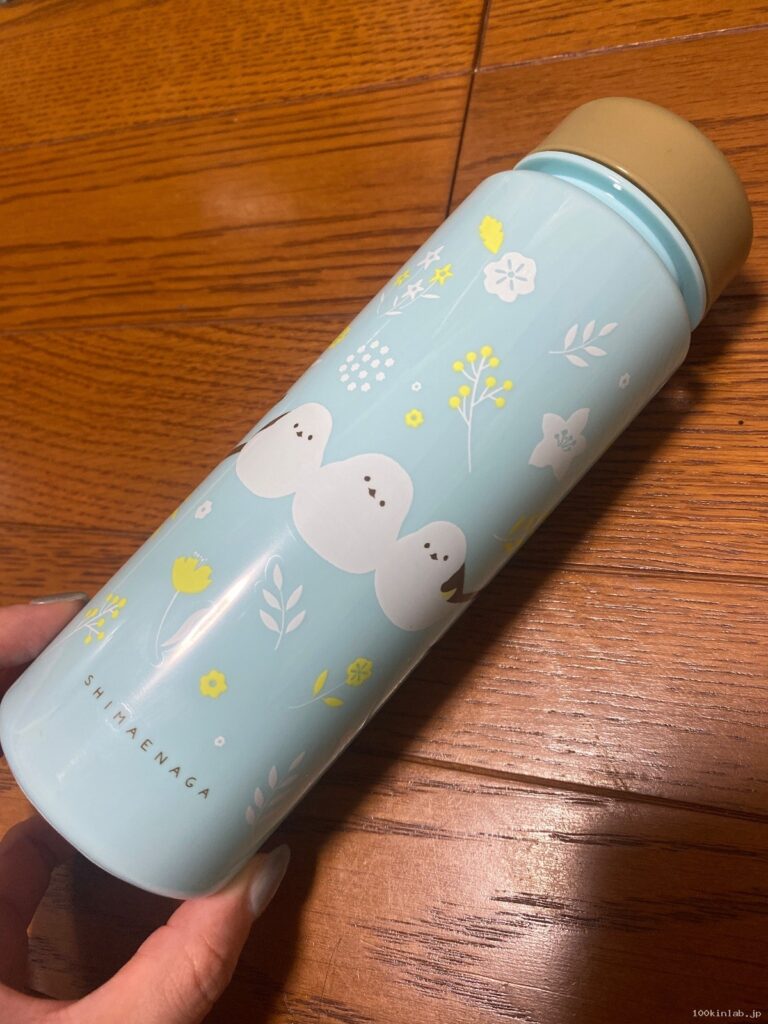 ウォーターボトル500ml シマエナガをセリアで購入した口コミ写真（1枚目）