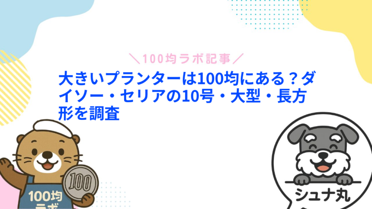 大きいプランターは100均にある？ダイソー・セリアの10号・大型・長方形を調査