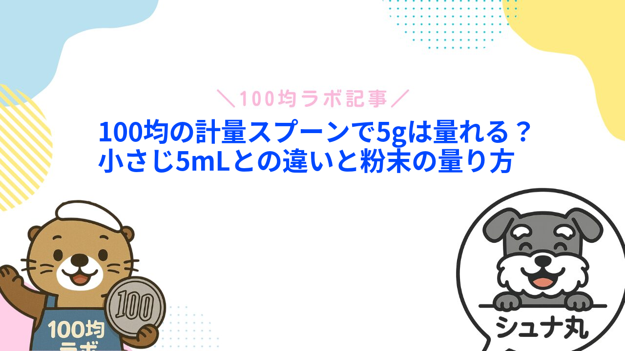 100均の計量スプーンで5gは量れる?小さじ5mLとの違いと粉末の量り方
