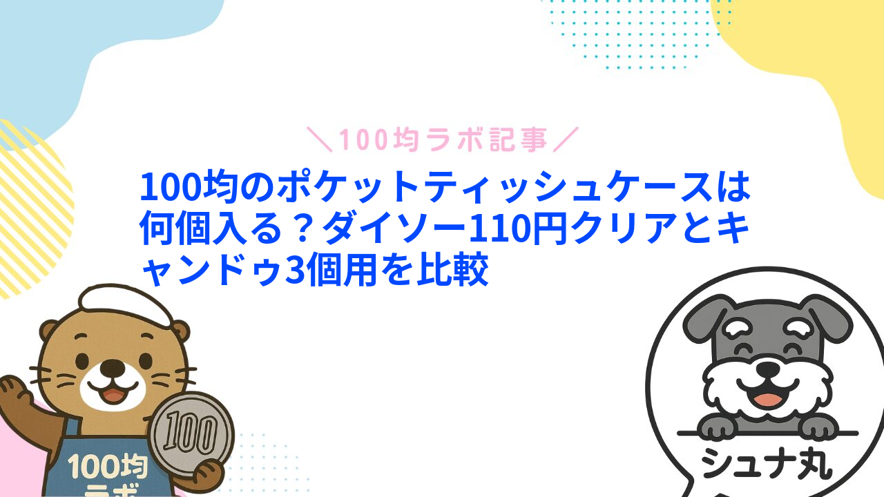 100均のポケットティッシュケースは何個入る？ダイソー110円クリアとキャンドゥ3個用を比較